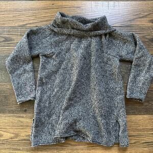 Pure Jill Women’s Small Gray Marled Wool Blend Cowl Neck Tunic Sweater